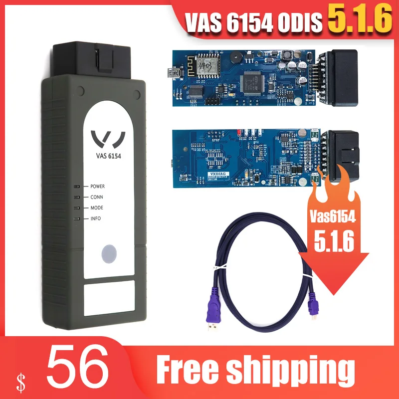 Vas6154 ois V5.1.6 5.1.5 полный чип odis 5.1.3 Wi Fi OBD2 диагностический инструмент для a udi S KODA vas6154| |