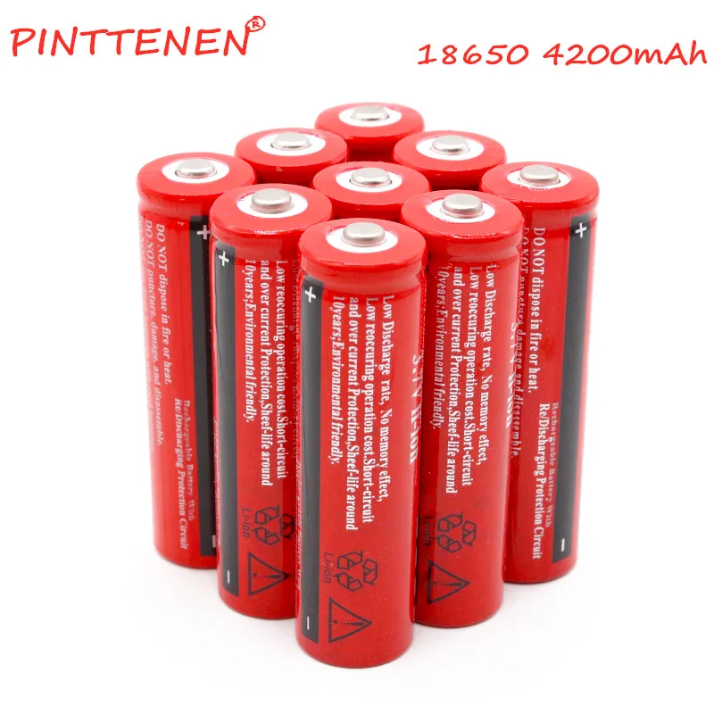 Новинка 18650 аккумуляторные батареи 3,7 v 4200 mAh литий-ионная батарея для светодиодного фонарика