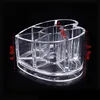 Fashion Clear Acrylic Heart Lipstick Holder Display Stand Cosmetic Organizer Makeup Case Sundry Storage Makeup Organizer Box 3