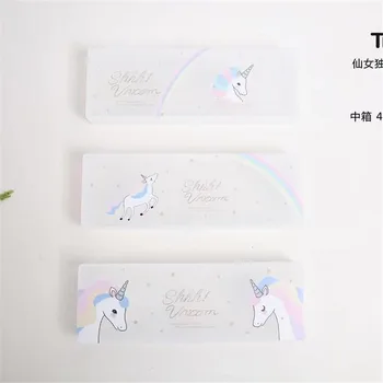 

Unicorn Frosted Pencil Case Stationery Storage Organizer Bag School Office Supply