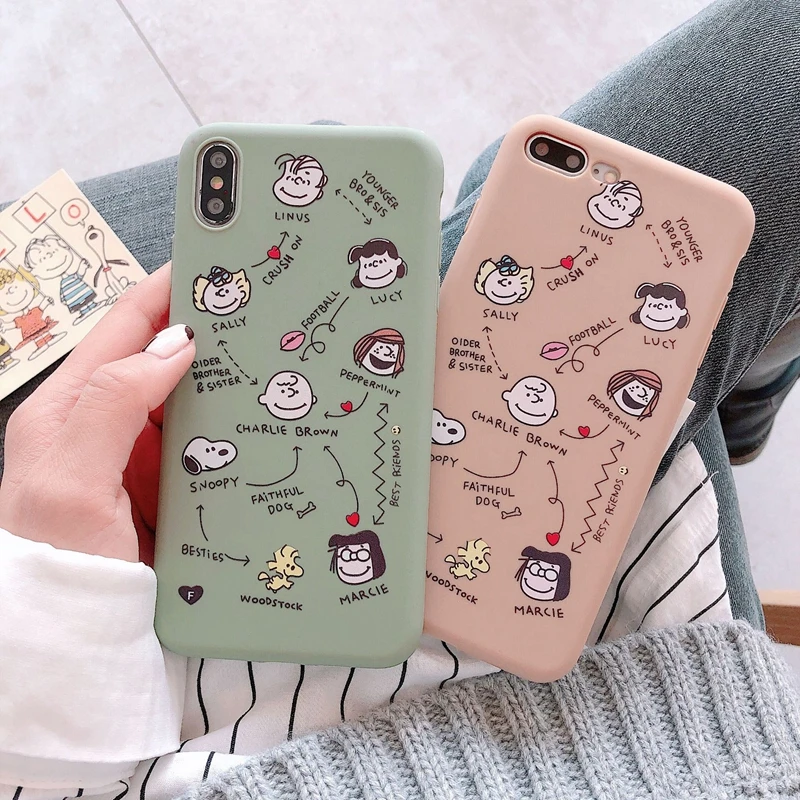 Fashion Smile Girl Green Soft TPU Phone Case For iPhone X XS Max XR 7 8 6 6S Plus 11 Pro Max Ultra Thin Cartoon Cute Cover Cases