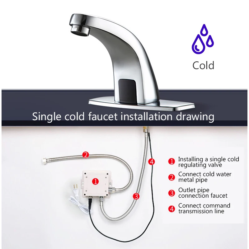 Hands-free Sensor Hot and Cold Mixer Automatic Faucet