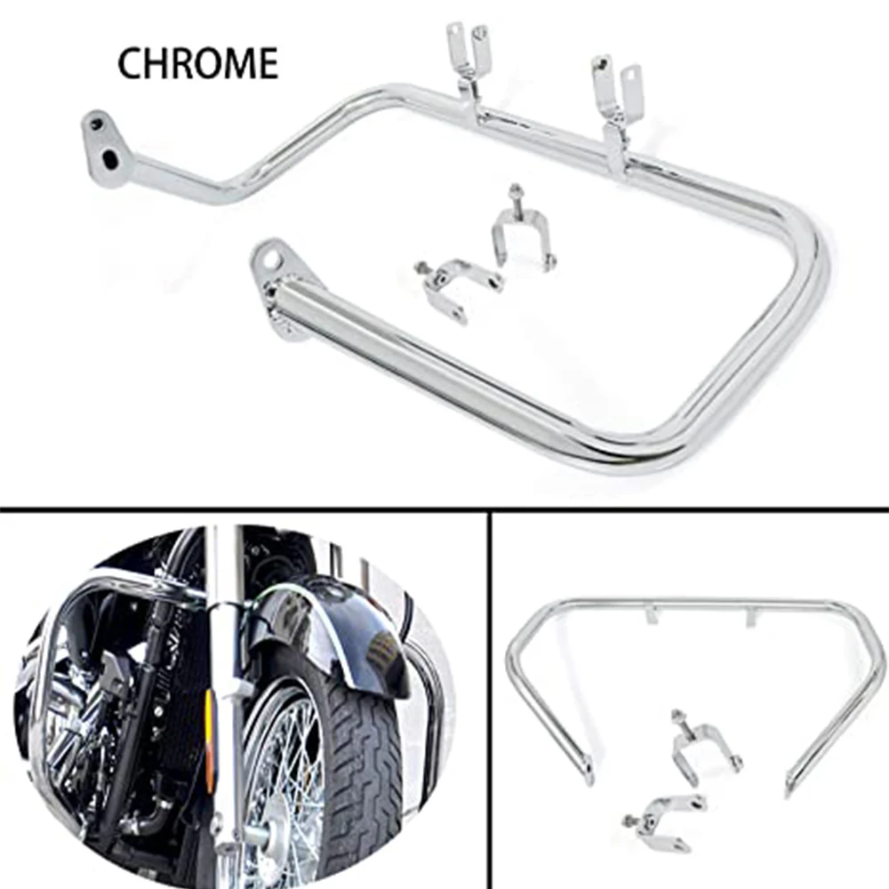 Highway Crash Bar Engine Guard Bumper Compatible With Kawasaki Vulcan
