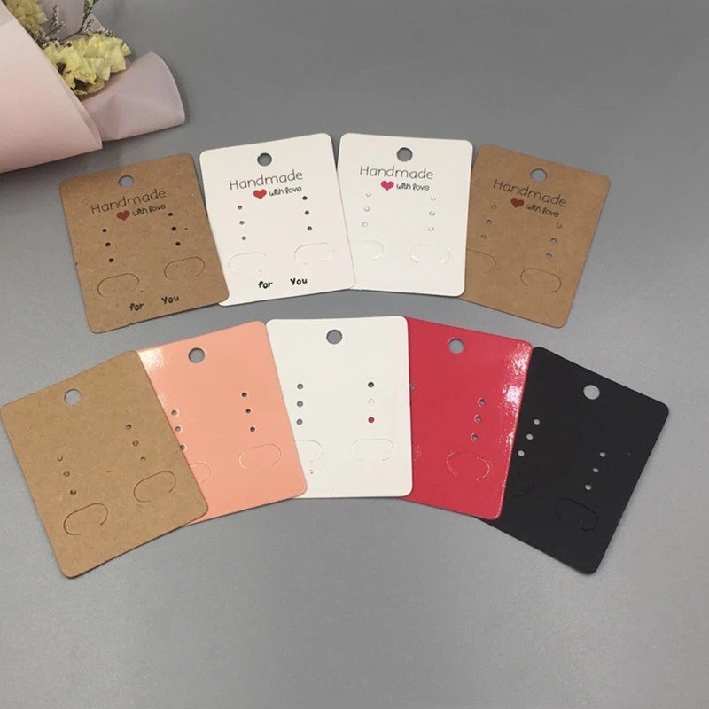 50pcs 6.5x5cm 귀걸이 디스플레이 카드 쥬얼리 디스플레이 카드 매달려 귀걸이 스터드 귀고리에 대 한 귀걸이 홀더