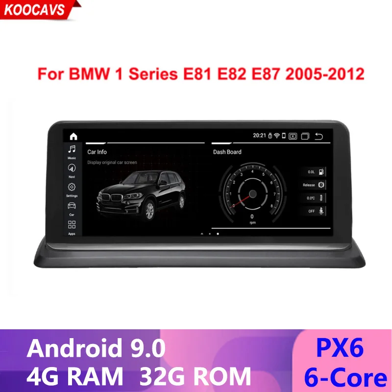 10.25" PX6 Android 9.0 6core Car Screen For BMW E81 E82 E87 E88 GPS Navi Stereo WIFI 4G+32G RAM Google BT SWC Idrive | Автомобили и