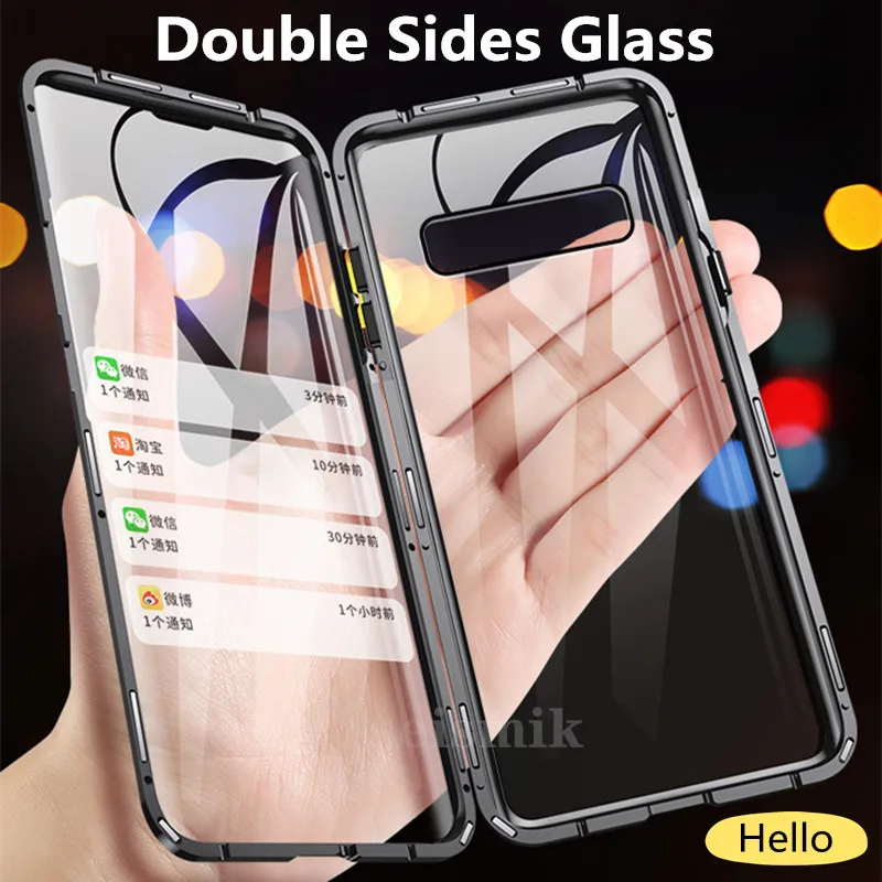Double-sided Magnetic Full Protect Case For Samsung Galaxy S8 S9 S9Plus S10 S20 S20Plus Note9 Note10 Tempered Glass Back Cover Double-sided Magnetic Full Protect Case For Samsung Galaxy S8 S9 S9Plus S10 S20 S20Plus Note9 Note10 Tempered Glass Back Cover
