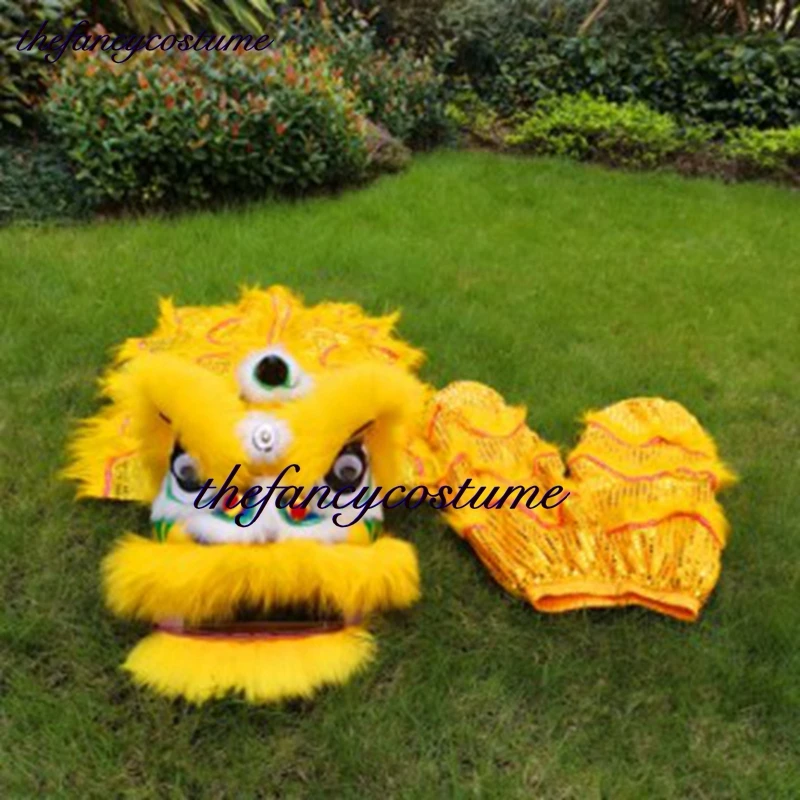 

5-12 Age 14 inch Chinese Lion Dance Mascot Costume WZPLZJ Children Cartoon Family Props Outfit Dress Party Carnival Festivall