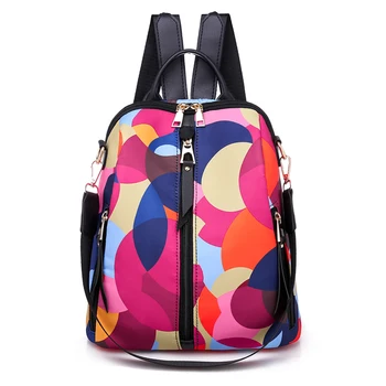 

Color Women Backpack Waterproof Oxford Fashion Cute Backpack Pack Cloth Large Capacity Student Backpack Ladies Casual Knapsack