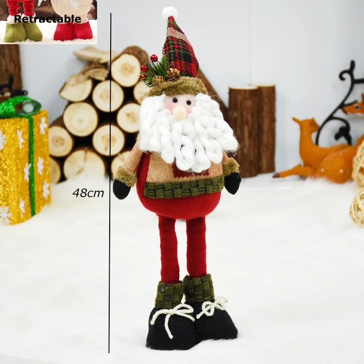 santa claus 222 Санта Клаус снеговик лося куклы Рождественские украшения УБИРАЮЩАЯСЯ игрушка Navidad Рождественский подарок на год Рождественское украшение для дома - Цвет: santa claus 222