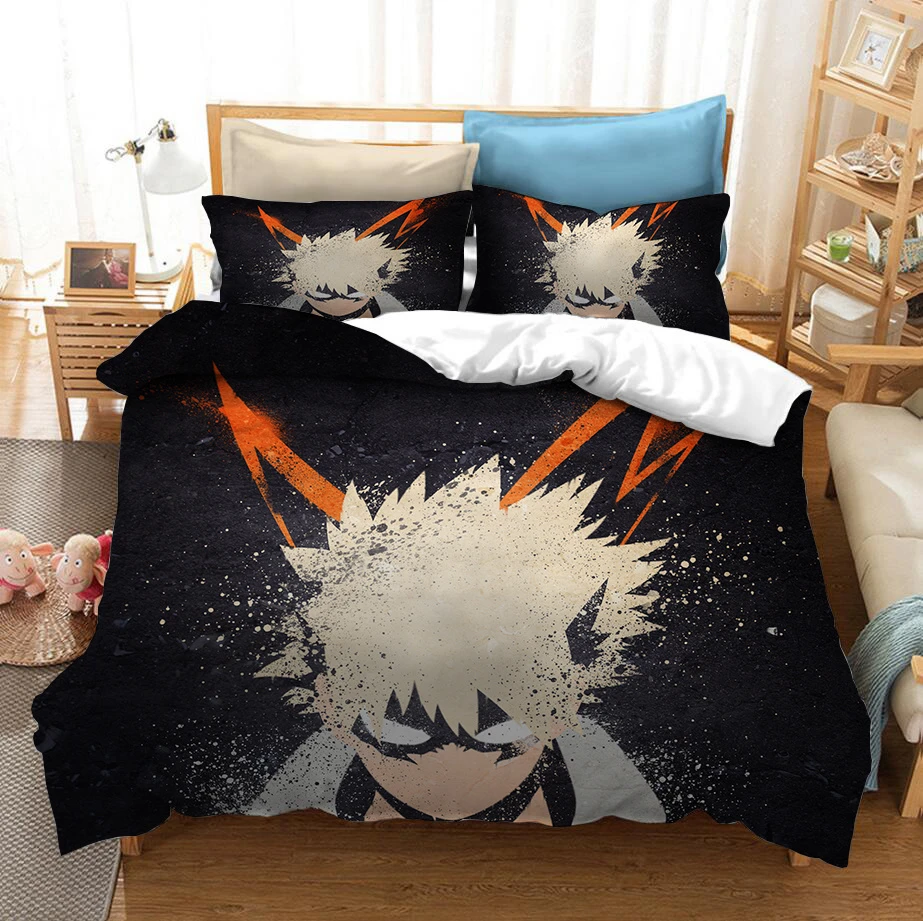 Fashion Japan Anime My Hero Academia 3D Printed Bedding Set Duvet Covers Pillowcases Comforter Bedding Set Bedclothes Bed Linen cotton bed sheets