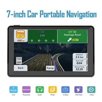 

7-inch Car Gps Navigator Portable Navigation HD GPS Navigator Radio HD Satellite Navigation Support FM GPS Built-in Speaker