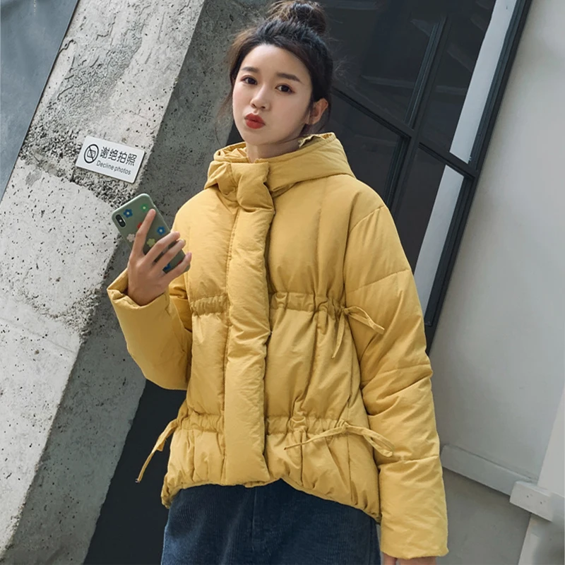 

2019 Stand Collar Winter Jacket Women Autumn Padded Outwear Ladies Parka Short Coat Chaqueta Mujer Invierno