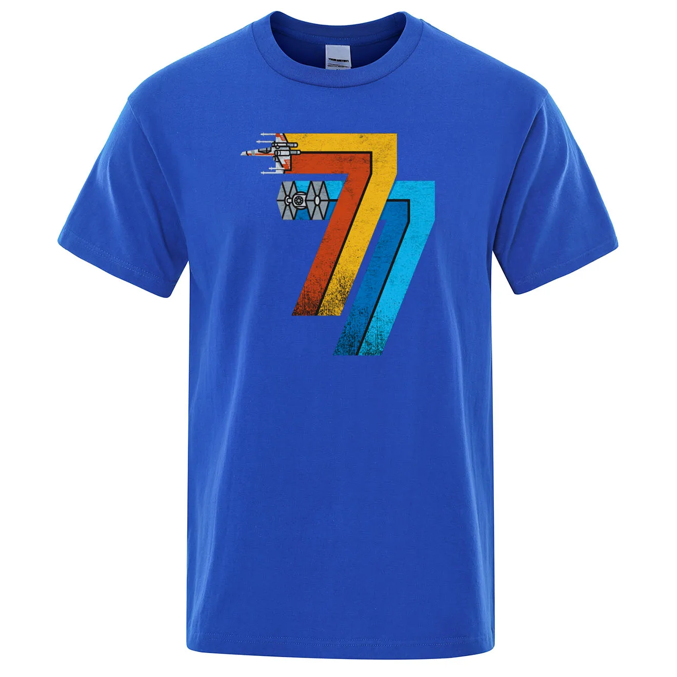 Звездные войны, футболка Харадзюку, модные классические уникальные ретро брендовые футболки, винтажные 25 мая 1977, футболки, мужская уличная одежда - Цвет: blue 6