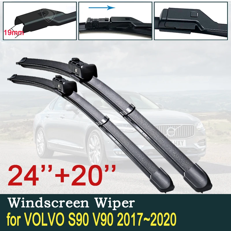 For Volvo S90 V90 17 S 90 V Windscreen Wipers T4 T5 T6 T8 D3 D4 D5 Awd Car Wiper Blades Car Accessories 18 19 Windscreen Wipers Aliexpress