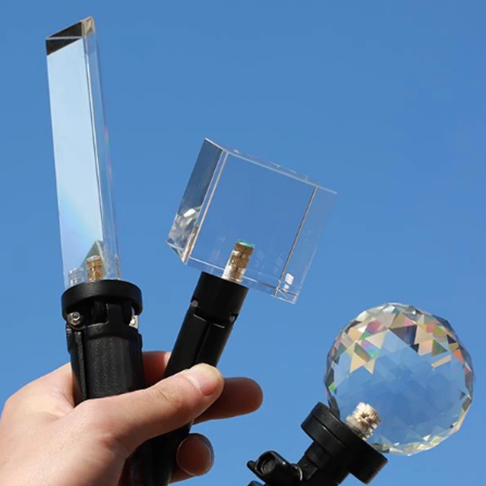 Crystal Prism DIY Photography Studio Accessories Crystal Prism Ball Glass Filter DSLR Kaleidoscope Lens Filter Glass Block photo color filter