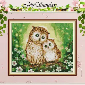 

Two owls patterns counted Cross Stitch 11CT 14CT Cross Stitch Set DIY wholesale Chinese Cross-stitch Kits Embroidery Needlework