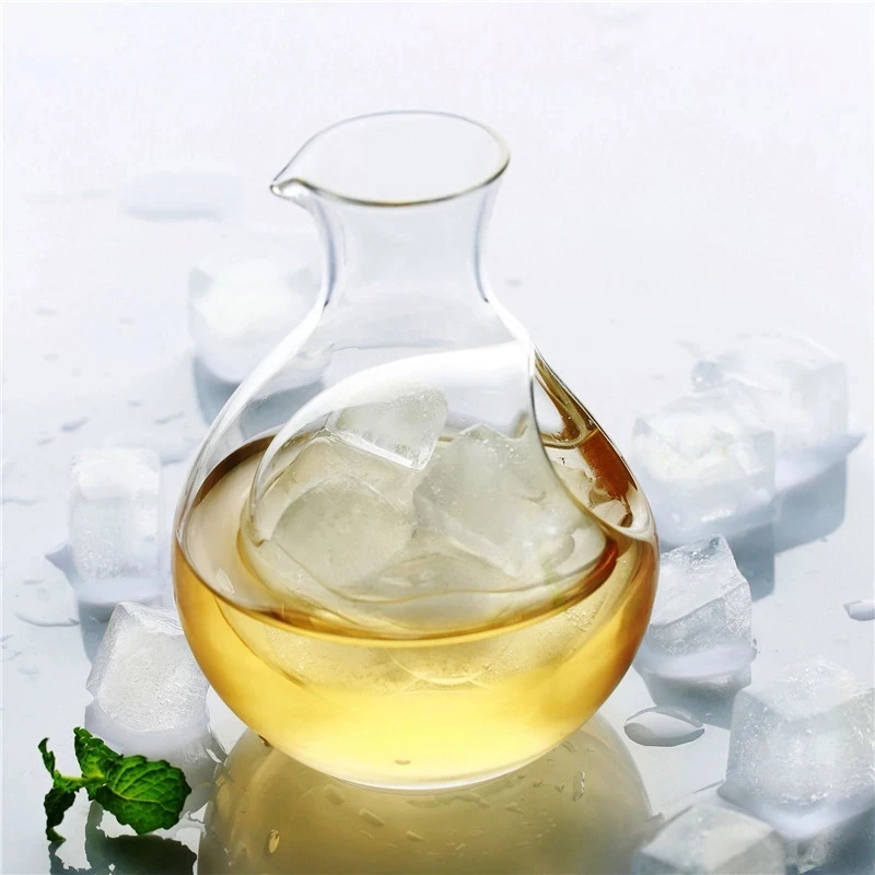 Whiskey Decanter Set Japan Crystal Ice Flask Glass Wine Bottle Hamster Nest Cooling Room Hole Sake Glass Beer Cooler Wine Dispenser Carafe Decanter