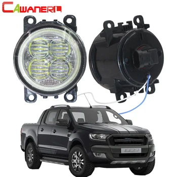 

Cawanerl 2 X Car LED Lamp Front Fog Light Angel Eye DRL Daytime Running Light 12V Styling For 2005-2015 Ford Ranger