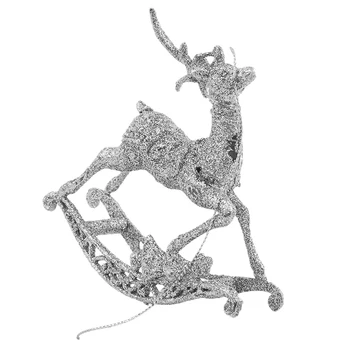 

Christmas Tree Decoration Pendant Christmas Glitter Deer Shape Christmas Tree Hanging Decorations Holiday Party Decorations