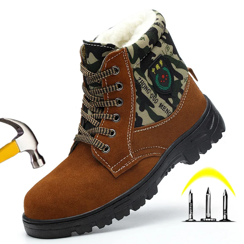 

Men Boots Men Ankle Boots Winter Boots Anti-smashing Piercing Work Safety Boots Safety Shoes Men Winter Footwear Winter Shoes