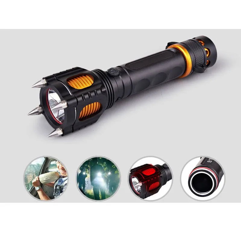 

Self-defense multifunctional anti-rape self-defense tactical flashlight LED rechargeable outdoors security equipment