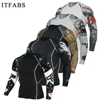 

Men Compression Shirt Quick Drying Tights Fitness Training Long Sleeve shirt