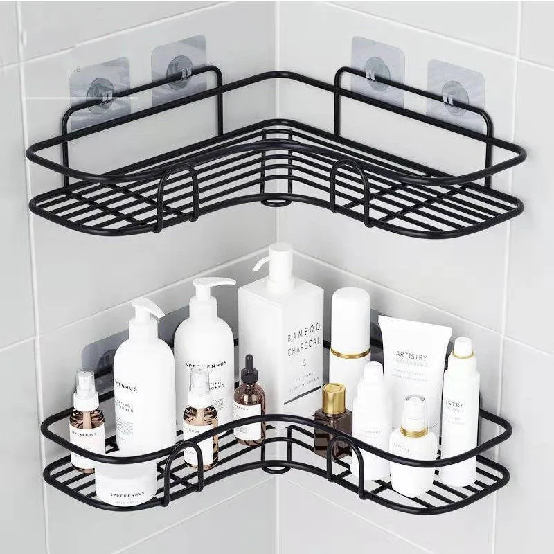 Dropship 2Pcs Corner Shower Caddy Anti-Rust Soap Holder Hanging