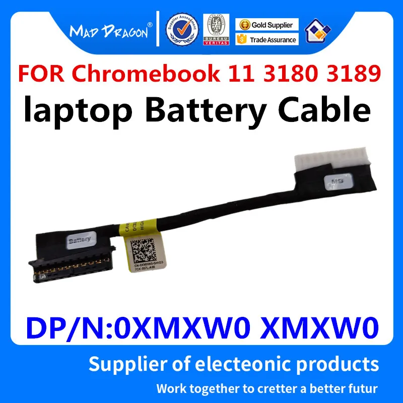 MAD DRAGON Brand laptop NEW Battery Cable For Dell Chromebook 11 3180 3189 CABLE Battery Cable CAV00 0XMXW0 XMXW0 DC02002R400 MAD DRAGON Brand laptop NEW Battery Cable For Dell Chromebook 11 3180 3189 CABLE Battery Cable CAV00 0XMXW0 XMXW0 DC02002R400