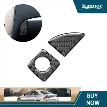 

2Pcs Car styling Carbon Fiber 3D Sticker of Car Center console storage box Button frame For LEXUS IS250 300 350 2006-12 LHD/RHD