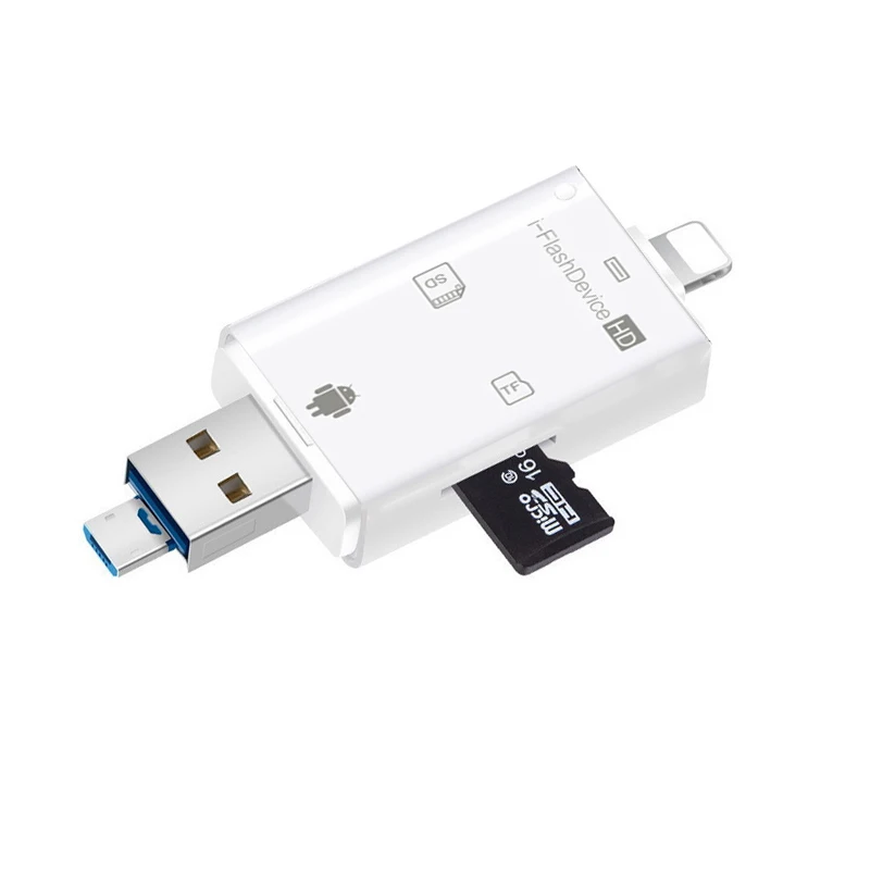 USB 2 0 OTG кардридер Micro SD TF адаптер для iPhone XS MAX XR 5 6 7 8 Разъем IPAD IOS Android телефон|sd card