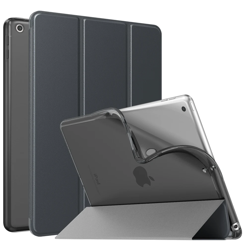 Чехол MoKo для нового iPad 10,2(10,2 дюйма)-iPad 7 поколения чехол с подставкой, мягкий прозрачный из ТПУ матовый чехол