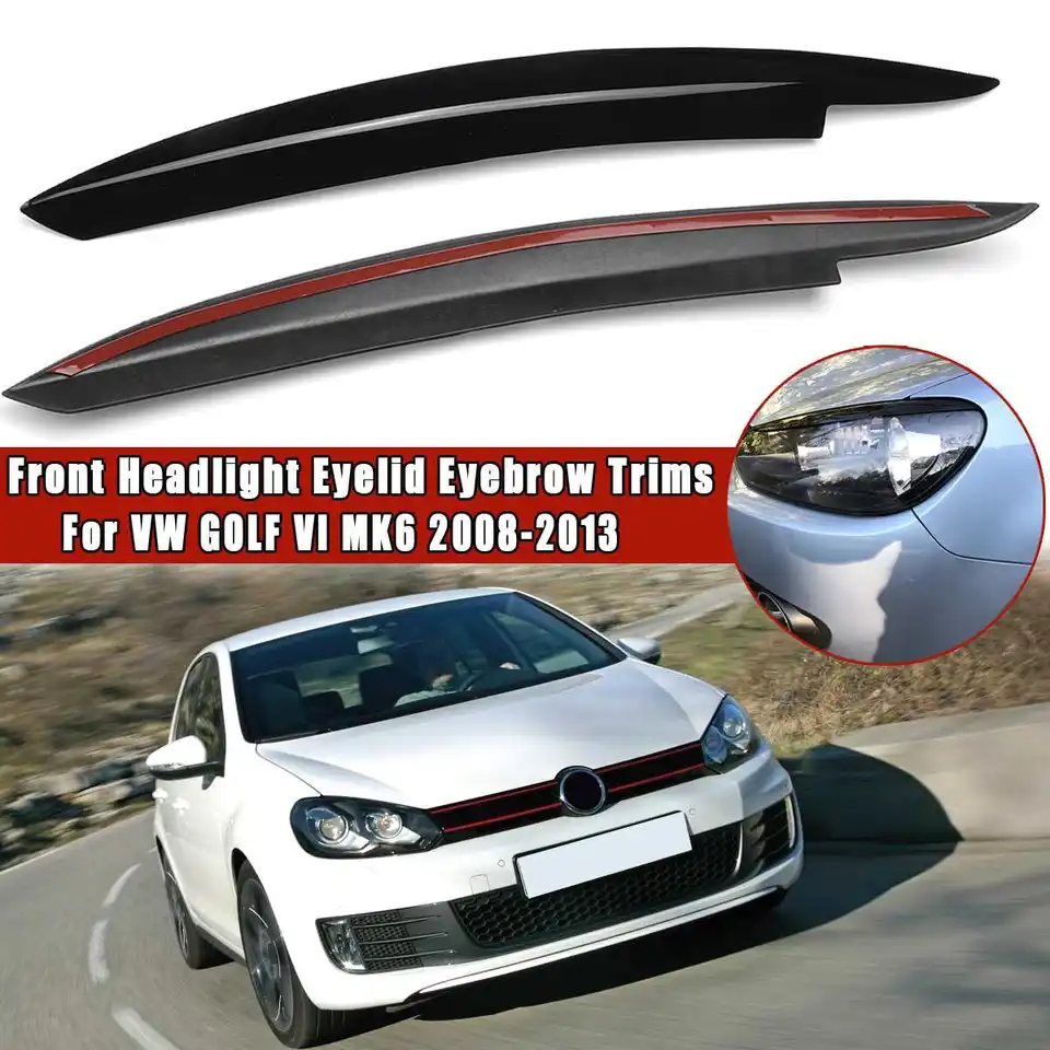 Auto Scheinwerfer Augenbraue Augenlider ABS Aufkleber Trim Abdeckung Für VW  GOLF VI MK6 2008 2009 2010 2011 2012 2013 fit für GTI GTR GTD Modell -  AliExpress