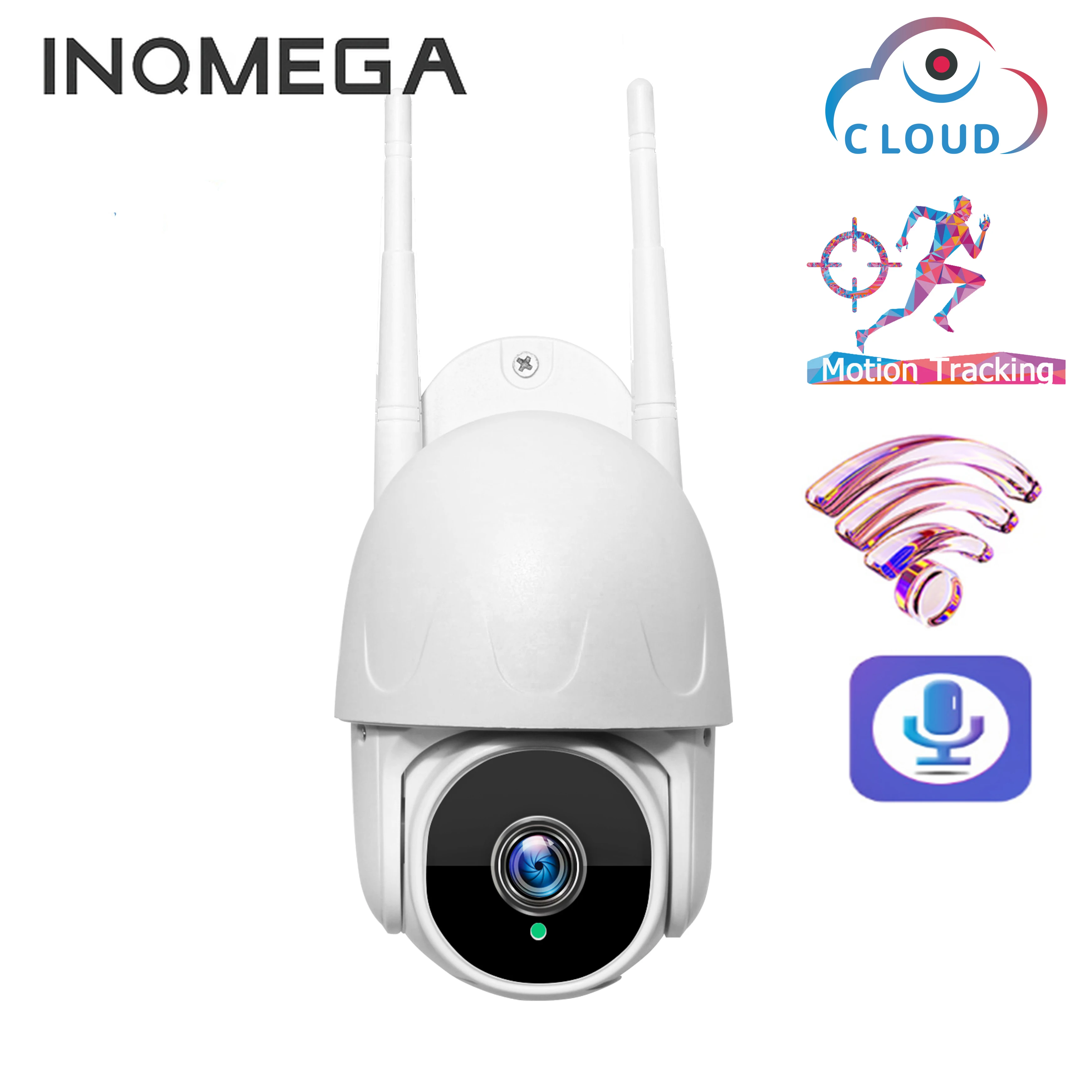 INQMEGA 2MP PTZ Wifi Camera Outdoor Auto-Tracking Two-way Audio IP66 Waterproof ONVIF Alarm Home CCTV Survaillance | Безопасность и
