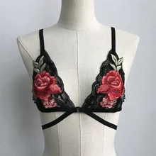 Новинка, женский летний сексуальный кружевной дышащий бесшовный бюстгальтер с цветочной вышивкой, Женский камзол, укороченный топ