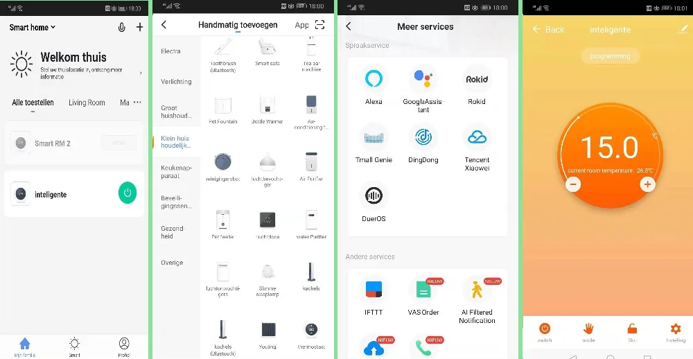 App display-Dutch