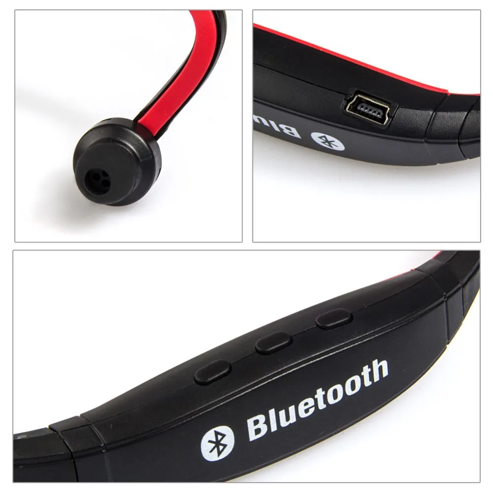 FOOVDO S9 Bluetooth Earphone Sport Wireless Headphone Support TF SD Card Headset Music Earbuds with Microphone For iPhone Xiaomi