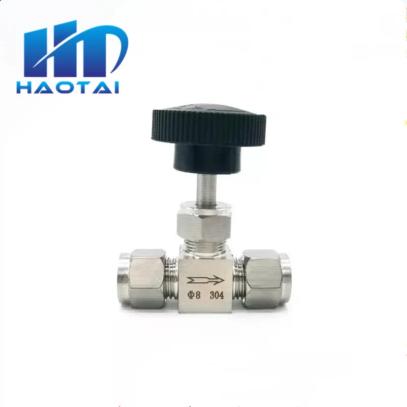 Регулируемый игольчатый клапан OD 3 4 6 8 10 12 14 мм 1/8 &quot1/4&quot 3/8 &quot1/2&quot КОМПРЕССИОННЫЙ