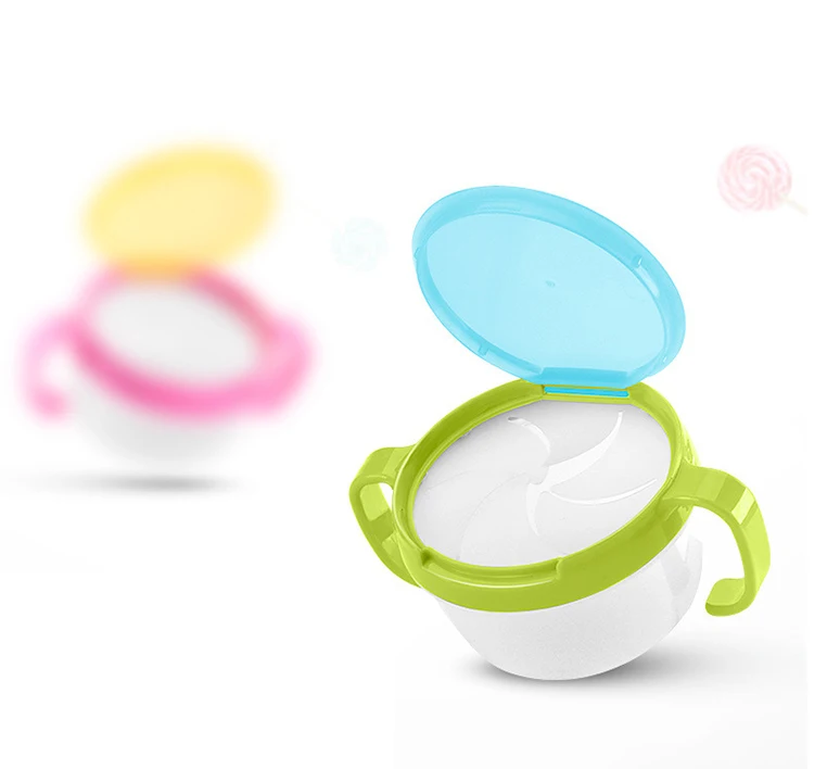 Medoboo детская тарелка блюда 360 Вращение анти разлив сплошной цвет детские закуски конфеты печенье ёмкость для хранения Контейнер для