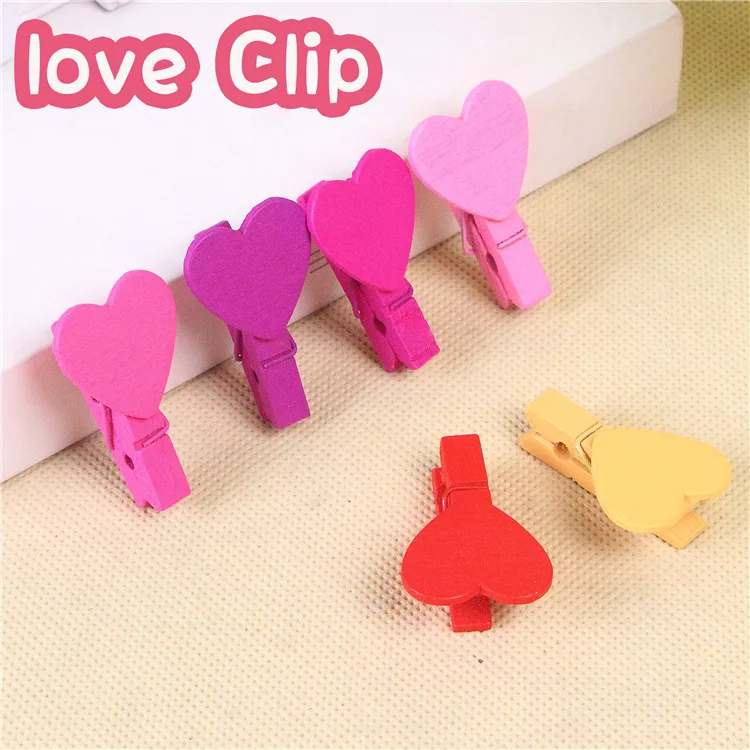 

12pcs Cute Colored Wooden Long Tail Clip Mini Note Clip File Convenience Post Photo Folder Wooden Clip Office School Supplies