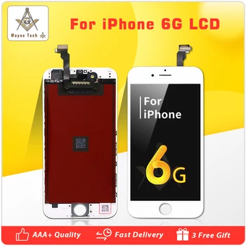 

Grade AAA LCD Display Screen Assembly With Cold Glue Frame For iPhone 6 6G Free Shipping DHL