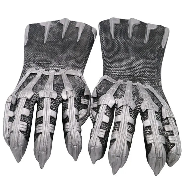 Glove Хэллоуин черная маска Пантеры перчатки из латекса Капитан Америка 3 гражданская война Герой Хэллоуин Косплэй костюм аксессуары - Цвет: Glove