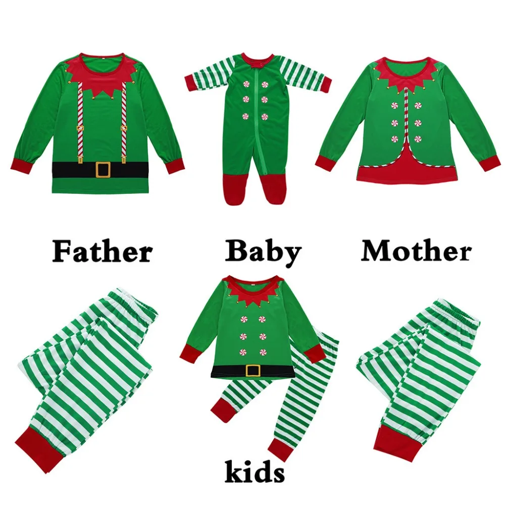 Рождественские пижамы, одинаковые комплекты для семьи, одежда для сна, Семейные пижамы, рождественские топы с Санта Клаусом, комплект из