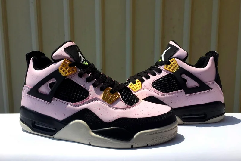 Новая модель Jordan 4 Ретро женские мужские баскетбольные кроссовки мраморные AJ4 черная пудра мраморные спортивные кроссовки 308497-133