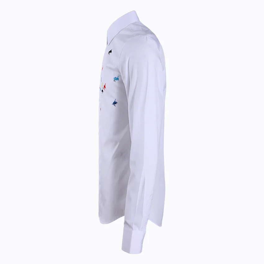New Arrival Fashion High Quality Hand-painted Front Color Bee Casual Shirts Long Sleeve Plus Size M L XL 2XL 3XL 4XL