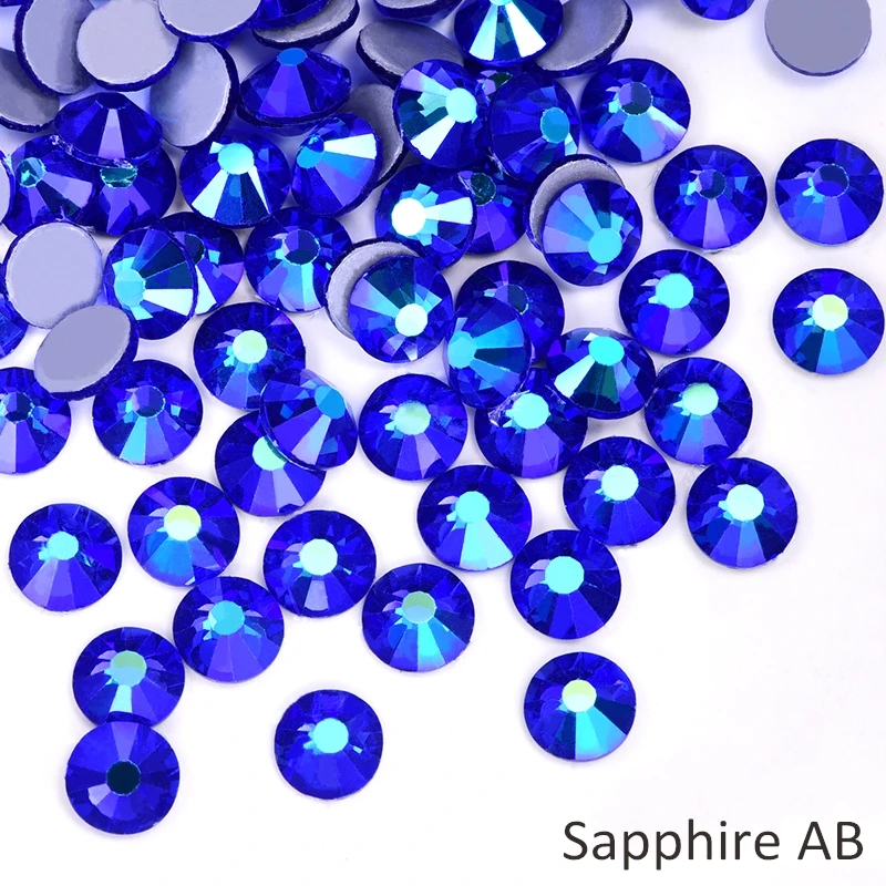 33 Sapphire AB Oleeya High quality Better DMC iron on strass hot fix rhinestones