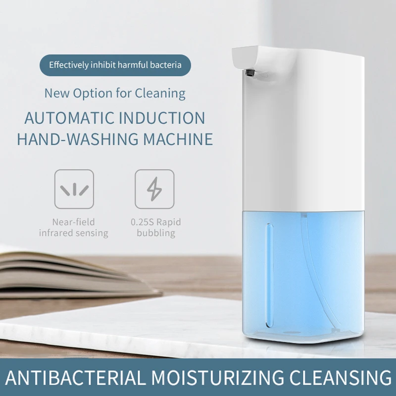 

350ml Rechargeable Soap Dispenser Automatic Washing Machine Foam Soap Dispenser Abs Intelligent Automatic Induction