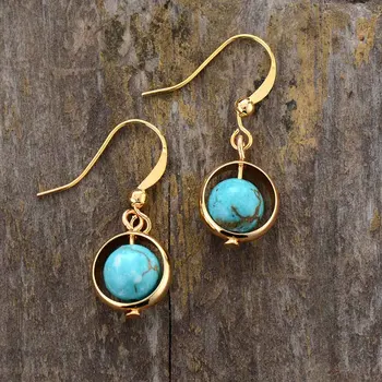 Natural Stone Drop Earrings Women Elegant Earring Wife Girlfriend Gifts Exquisite Lady Elegant Jewelry Wholesale