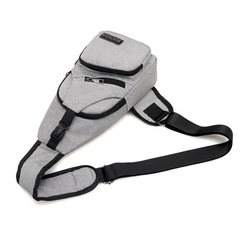 

Chest Pack Men's USB Charging Chest Pack Sports Canvas Chest Pack Outdoor Charging Chest Pack