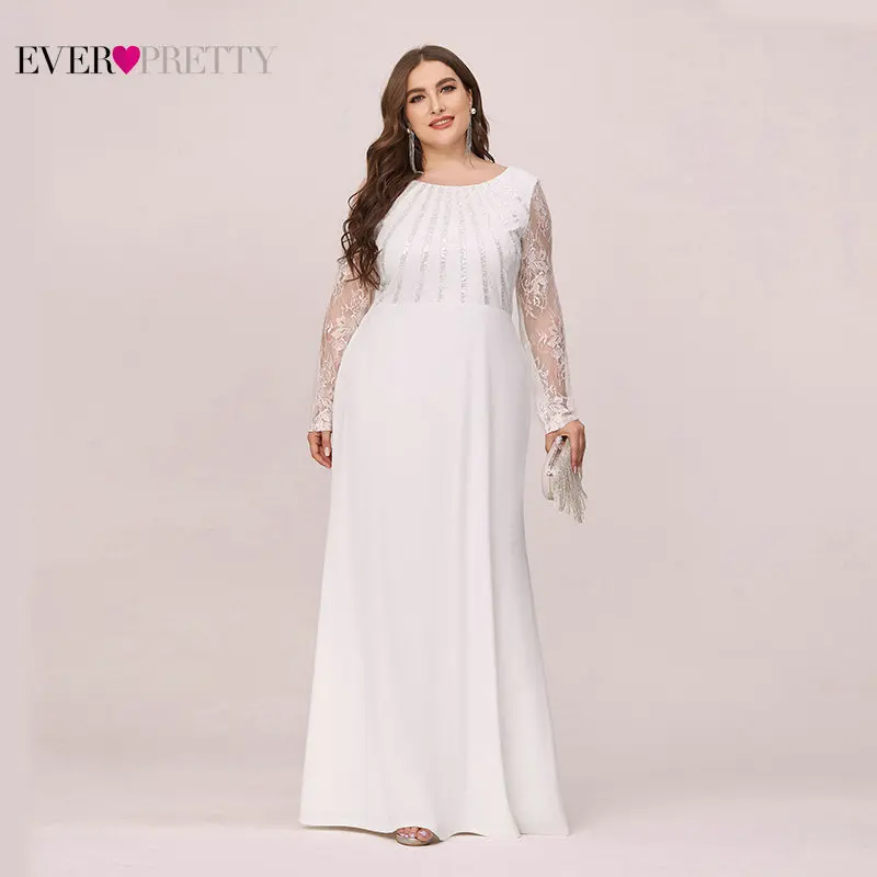 Вечерние платья Длинные 2020 Ever Pretty EZ07771 элегантные кружевные русалки с длинным