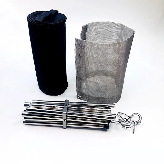 Könnyen Hordozható Kültéri Tűzhely, Összeomló Acélháló Kandalló - Kiváló Kempinghez, Hátsó Udvarhoz És Kerthez Hordozó Táska - Image 6